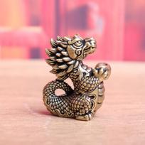 1PC Antique Dragon Statue Ornament Moveable Body Joints Vintage Handcrafted Art Sculpture for Home Exhibition Hall Decor brass