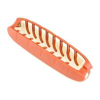 Hot Dog Cutter Press Type Labor Saving Non Stick Ham Slicer for Quick Sausage Cutting Kitchen Tools Ideal for Sandwich Making oranžinė