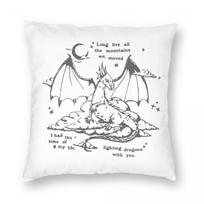 Long Live Fighting Dragon Pillowcase Polyester Linen Velvet Pattern Zip Decorative Pillow Case Bed Cushion Cover Peach skin 18*18(CM)-1Pcs