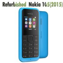 Refurbished Nokia Original Nokia 105 (2015) Single SIM Dual SIM GSM 900 / 1800 Mobile Phone Single SIM Simple Set mėlyna
