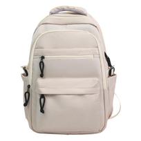 Large Capacity Backpack Junior High School Student Lightweight Schoolbag Travel Backpack smėlis