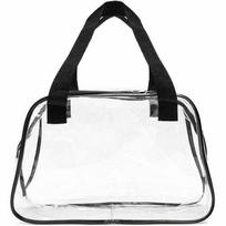 Clear Stadium Approved Tote Bag Transparent Small Handbag for Travel & Concert PVC Cosmetic Bag Travel Toiletries Bag skaidri