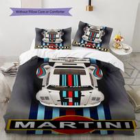 Martini Racing rašto patalynė, Antklodžių komplektas Antklodės užvalkalas Pagalvės užvalkalas Namų gimtadienio dovana (1 * antklodės užvalkalas + 2 * pagalvės užvalkalai, be šerdies) 135x200cm