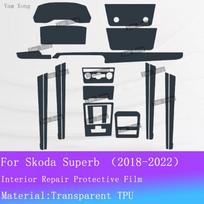 For  Skoda Superb Navigation Panel Screen Anti-Scratch Film Automotive Full set interior film Anti-Scratch Sticker Accessories For LHD