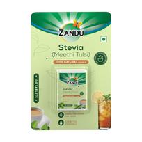 Zandu Stevia Meethi Tulsi Sweetener Tablets Natural Sugar Substitute For Beverages Low Calorie Plant Based Sweetening Tablets 100 Pack Of 1