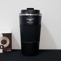Nerūdijančio plieno kavos puodelis-termosas Nešiojamas kelioninis terminis puodelis naujam Bentley Flying Spur Continental GT Bentayga juoda