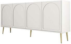 Konsolinis staliukas Kalune Design Lyon 80, aukso sp./kreminė sp., 35 cm x 180 cm x 80 cm