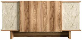 Konsolinis staliukas Kalune Design Diana, riešuto sp./travertine sp., 40 cm x 180 cm x 81 cm