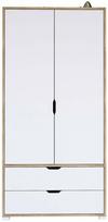 Spinta Kalune Design 1600-015, balta sp./riešuto sp., 45 cm x 90 cm x 183 cm