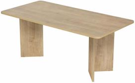 Valgomojo stalas Nordure Linza, ąžuolo medienos imitacija sp., 90 cm x 180 cm x 75 cm