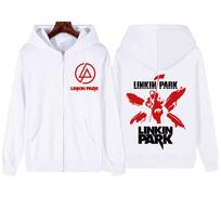 Klasikinis Linkin-Park Grafinis Spaudinys Su Gobtuvu Vyrams Moterims Y2k Užtraukiama Palaidinė Dydžio Negalima Rinktis Laisvo Stiliaus Džemperis Užtraukiama Striukė S white