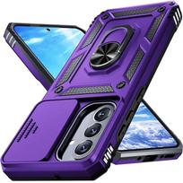 Tvirtas karinės klasės apsauginis dėklas nuo kritimo, skirtas Samsung Galaxy S26 S25 S24 S23 S22 Ultra Plus, su magnetiniu automobilio laikikliu, apsauginis dangtelis Galaxy S22 5G violetinė