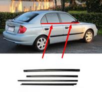4 vnt. juodos lango stiklo gumos Hyundai Accent 2000-2005 m. apsaugai, orui nelaidžios juostelės, stiklo sandarikliai 82210-25000 80cm 93cm for Accent 4 pieces
