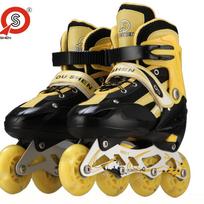 Adjustable Children's Flash Inline Roller Skates Medium M: 32-37 geltona