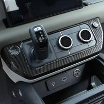For Land Rover Defender 90 110 2020-2024 Car Accessories Central Air Conditioning Mode Panel Button Frame Trim ABS Carbon Fiber