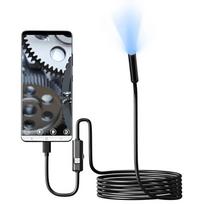 7.0MM TYPE-C Endoscope Camera IP67 Waterproof 6 LEDs Adjustable USB Android Flexible Inspection Borescope Cameras for Phone PC 1.5m juoda