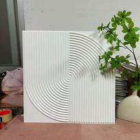 50x50cm 3D reljefinė PVC sienų plokštė, atspari vandeniui, storas dekoratyvinis fonas, be klijų 1pc