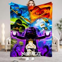 Game N-Ninjagos Throw Blanket for Boys Summer Camp Couch Bed Soft Fuzzy Multi-Sized Napping Bedspread All Seasons 75x100cm