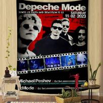 Band Rock D-Depeche M-Mode Singer Colorful Tapestry Wall Hanging Bohemian Wall Tapestries Mandala Wall Art Decor 60x90cm gray