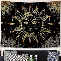 1pcs Hippie Sun and Moon Bohemian Tapestry Beautiful and Cute Suitable for Bedroom and Living Room Decoration Sun Home Decor 70X100cm