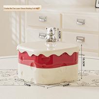 Rotating Multi-layer Bear Snack Box - Cheese Flavored Compartments & Dustproof Design for Coffee Table Decor