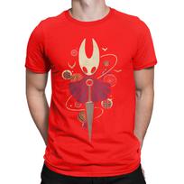 Hollow Knight Silksong Hornet T Shirts Men Cotton Vintage T-Shirt Round Collar Adventure Game Tees Short Sleeve Clothing Gift S brown