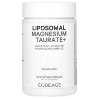 Codeage, Liposominis magnio tauratas+, 120 daržovių kapsulių