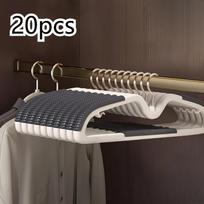 Plastic Clothes Hangers Space Saving Non Slip Short Neck Wardrobe Organizer for Home Dorm Bedroom Storage 20pcs Clothing Rack