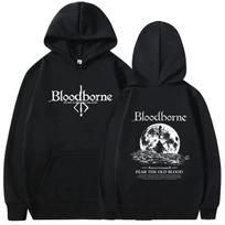 2026 Soft cotton sweatshirt Game Bloodborne Fear The Old Blood Graphic Hoodie Men Women Casual Horror Style Hooded Sweatshirt 4XL
