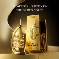 MORAKOT Golden Parfum, Įkvėptas Burj Al Arab burlaivio, prabangus kvapas vyrams ir moterims, santalmedis, jūros natos, ilgai išliekantis, 75ml