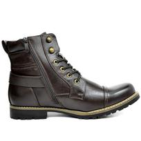 Vyriški senoviniai dviratininko batai laisvalaikio darbo motociklo batai su užtrauktuku Kovos su kulkšnies auliniai vyriški neslystantys suvarstomi „Chukka Boots“ batai 38 ruda