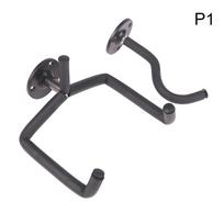 1 vnt. horizontalus juodo metalo gitaros sieninis pakabos stovas akustinei gitarai, bosinėms smuikoms, mandolinoms, grotelių demonstravimo atrama black