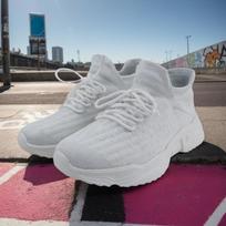 Large size sports breathable fly-woven socks shoes lazy shoes 36 pilka spalva
