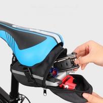 Waterproof Bike Triangle Bag Front Frame Handlebar Mount Fits 6 Inch Phone for Daily Cycling Urban Use 1PCS blue