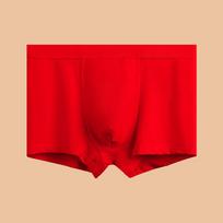 Men's Year of the Rat Red Mid-Waist Cotton Boxer Briefs with Antibacterial, Breathable Comfort and U-Shaped Pouch. XL (110-130 lbs)