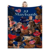 JJ Maybank flanelinis pledas Rudy Pankow nuotraukų koliažas minkštas šiltas metamas pledas miegamajam kelionėms biurui lovatiesė sofos lovos užvalkalas Flannel 70x100cm blue