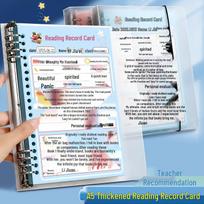 Reading Log & Notes Book for Primary Students - Reading Record & Excerpt Journal Pink Inner Core