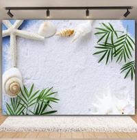 Summer Beach Sand Backdrop Photography Tropical Hawaii Seaside Starfish Shell Baby Birthday Holiday Party Background Photo Props Vinyl 90x60cm