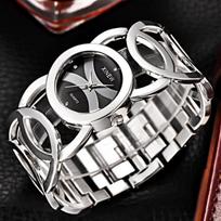 Karštas moteriškas mados laikrodis nerūdijančio plieno juostos analoginis kvarcinis rankinis laikrodis gray
