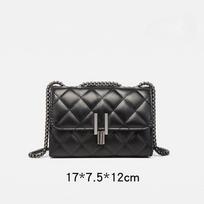 Women Messenger Bags Vintage Black Flap Crossbody Purses and Handbags  High Quality Leather Shoulder Bags Small Square Bag gray