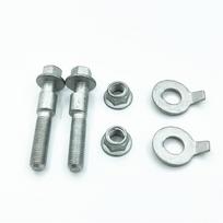2x 14 mm ratų suvedimo ir posvyrio reguliavimo ekscentriniai varžtai ir veržlės ±1,75° posvyrio pakeitimui