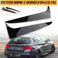 Rimingas galinio lango šoninis spoileris Canards Splitter apsauginis lipdukas, tinkamas BMW 1 serijos F20 F21 2012 m. Carbon Fiber Pattern black