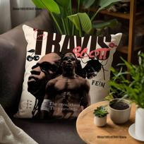 Rapper T-Travis S-Scott Pillow Case For Sofa Decor Car Office Room Printing Cushion Cover Decorations and Protector 12x12Inch