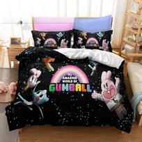 Anime Nuostabus Pasaulis Gumball 3D Spausdintas Patalynės Komplektas Darwin Anais Antklodės Užvalkalas Karaliaus Karalienės Pilno Dydžio Twin Dydžio Miegamojo Namų Tekstilės EU Single(135*200cm)3pcs