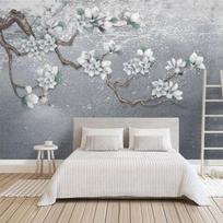 3D Fototapetas Rankomis Dažytas Magnolijos Gėlės Nuotraukų Sienų Lipdukai Svetainė Miegamasis Sofa Fonas Lipdukai Namų Dekoras 200 cm(W) x 140 cm(H)