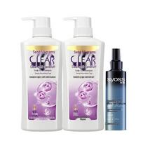Clear Anti-Dandruff Deep Nourishing Shampoo & Syoss Strong Hold Gel Bundle