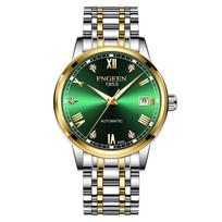 Genuine Fen Zun Men's Automatic Mechanical Watch, Leather Strap, Waterproof, Luminous, Stainless Steel - Business & Student Style.