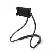 1PC Flexible Hands-free Phone Holder, Lazy Necklace Bracket for Bed, 360° Rotatable Cellphone Stand for iPhone Samsung Xiaomi juoda