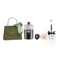 Gucci men's perfume set Guilty Love Eau de Toilette Gift Box Woody Tone Eau de Toilette EDT Guilty Love Men's Eau de Parfum 50ML Luxury Four-piece Set