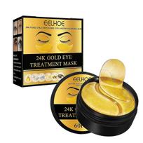 - 2pack 24k Gold Under Eye Patches - 120pcs Eye Mask Pure Gold Anti-aging Collagen Hyaluronic Acid Under Eye Mask For Removing Dark Circles, Pu